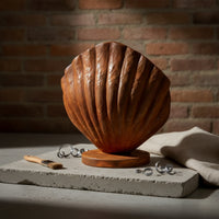 Shell Planter Textured Shell Flower Pot Sculptural for Patio, Balcony