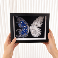 Butterfly Motif Frame, Box Frame, 8x10, Black Box Frame, 3D Butterfly Frame, MDF, 3D Photo Frame, Tabletop Use