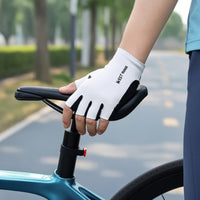 Touchscreen-Compatible Short-Finger Cycling Gloves Padded Half-Finger Bike Gloves Anti-Slip Breathable for Cyclists, Road Riders, Outdoor Training