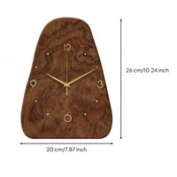 Rounded Irregular Wood Clock Easy to Read Wooden Desk Clock for Tabletop