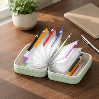 14 Pieces Travel Capsule Holder Organizer Waterproof Clear Capsule Holder Impact-Resistant   Bag