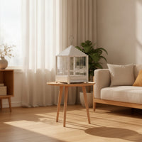 Bird Cage with Pull-out Tray Decorative Bird Cage with Slide-out Tray Portable for Living Room, Balcony