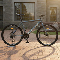 Lightweight Multi-Speed Road Bike Double Disc Brakes Road Bike High-Carbon Steel Frame Racing Bike Easy Assembly for Beginners, Students, Women, City Commuting