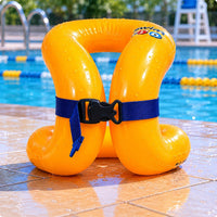 Bright Yellow Inflatable Swim Vest Waist Strap Swim Vest Buckle Swimming Aid Padded