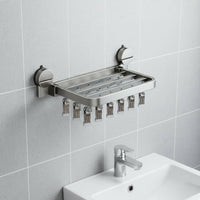 Multiple Clip Underwear Dryer Foldable Suction Cup Sock Dryer for Balcony, Indoor
