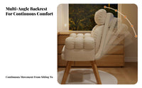 High rear rearrest Upholstered rotating Armchair Thickly Padded Lounge Chair Modern and aesthetic Living Room Seating Ergonomic Design for Home Workers, Students, homeowners, studying corner, Bedroom, Reception Area, Nursery