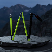Foldable Carbon Fiber Trekking Poles Anti-Slip Folding Trekking Pole Portable Carbon Fiber Hiking Pole Compact for Mountaineering, Trail Running