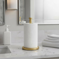 Single-Handed Tear Stainless Steel Kitchen Roll Holder Weighted Base Household Storage Modern Design for Restaurant, Bathroom