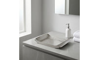 Tray with Woven Texture Rectangular Stainless Steel Tray Decorative Silver for Entryway, Dresser