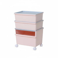 With casters Rolling Organizer container Stackable Design Storage Container Includes Lid adaptable Use for Students, home dwellers, activity area, Bedroom, Study Room, Closet