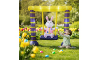 Inflatable Bunny Swing Inflatable Easter Bunny Festive Easter Yard Decoration for Garden