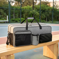 Tennis Racket Bag with Shoe Compartment Organized Water Bottle Bag Large-Capacity for Travel
