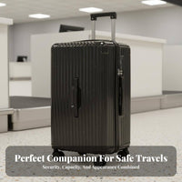 Large Capacity 5-Wheel Suitcase Adjustable Telescoping Handle Trolley Luggage Shock-Resistant for Women, Adults, Vacation, Weekend Getaways