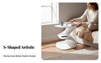 Multitier Storage S-Shaped Tiered Stand Space-Saving End Table Artistic Look Nightstand Modern & design for Apartment Dwellers, Design connoisseurs, homeowners, Small areas, Bedroom, Living Room, Balcony