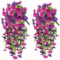 Artificial Morning Blossom Vine No Maintenance Fake Hanging Flower Textile Foliage Bloom & Stem for Patio, Balcony