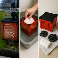 Aquarium Filter Media Cube Box for Water Purification and Yellow Water Removal