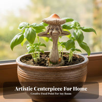 3 Pieces Resin Mushroom Sculpture Whimsical Design Resin Mushroom Figurine Creative Gift Three Wise Mushrooms Statue for Gardeners, Patio, Desktop