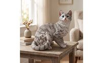 Cat Figurine Resin Cat Statue Naturalistic Home Decor for Gardeners, Garden, Yard, Living Room