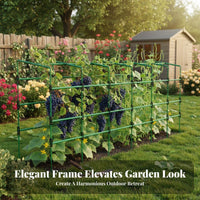 Multi-Purpose Vegetable Support Rack Sturdy Construction Adjustable Plant Support Long-Lasting Garden Trellis Weather-Resistant for Gardeners, Home Growers, Homeowners, Backyard, Greenhouse, Balcony, Patio