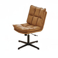 360-Degree rotate Armless Upholstered rolling Chair Height Adjustable Upholstered Rolling Chair Ergonomic assistance Vanity Stool dense foam padding for Students, Home Office Workers, Adults, Study Room, Bedroom
