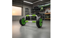 Aluminum Alloy SUP Transport Trolley Treaded Wheels Paddle Board Trolley Tie-down Strap Included Paddle Board Transporter Foam Grip Sleeves for Flat Ground