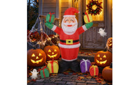 Smiling Inflatable Santa with Gift Boxes Festive Christmas Inflatable Giant Yard Decoration Lightweight for Porch