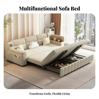 Multi-Functional Pull-expandable Sofa Bed Space-Saving Design Pull-expandable Couch Bed two-in-singleUse transformable Loveseat Easily Converts for Apartment Dwellers, Students, Homeowners, Small areas, Living Room, Office