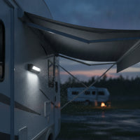 Awning Porch Light Fixture Three-Color Dimming RV Awning Light 12V Waterproof for Campers