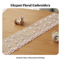 Easy to Cut Floral Embroidered Lace Trim Lightweight Embroidered Lace Trim Soft Feel for Sewists, Crafters, Hair Accessory Making, Crafting