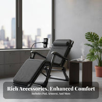Foldable Convertible Chair Bed Space-Saving Adjustable Reclining Chaise Convertible-Use Design Indoor Furniture Portable for Office Workers, Outdoor Enthusiasts, Noon Break, Balcony, Patio, Backyard
