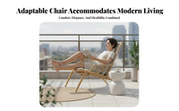 Adjustable Backrest Weightless Recline Recliner Foldable Lounge Chair Lockable Position externaldoor Furniture Breathable Seat for Adults, Homeowners, Seniors, Balcony, Garden, Backyard, waterside