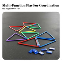 Indoor Outdoor Use Hopscotch Hoop Set Included Combination Hopscotch Hoop Game Easy To Assemble for Preschoolers, Boys, Outdoors, Backyard