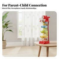 Farm Themed Ball Maze Toy Clear Front Panel Activity Structure Toy Crank Operated 3D Maze Game Early Learning for Preschoolers, Children