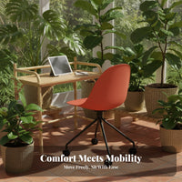Space-Saving Armless Rolling Task Chair Comfortable Armless Rolling Chair Low spine Support Office Furniture long-lasting Construction for Students, Home Workers, Adults, Small Spaces, Bedroom, Dorm Room