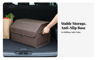 Multi-Compartment foldable storage Box Portable with Handles Trunk Organizer Large Capacity Car Storage Solution Sturdy Construction for voyagers, SUV Owners, Automobile, journey journey, Shopping, rear Seat