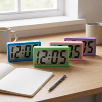 Minimalist Digital Alarm Clock for Students and Kids, Bedside Desk Clock with Magnetic Mount