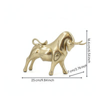 Bull Figurine Polyresin Bull Statue Sculptural Animal Figurine for Homeowners, Art Collectors, Office, Housewarming