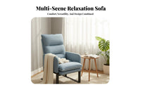 Foldable Design Adjustable High-Back Recliner Multi-Functional Adjustable Backrest Lounger Multifunctional Lounge Chair Space Saving for Nursing Mothers, Students, Adults, Bedroom, Balcony, Living Room