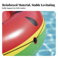 Giant Watermelon Watery Retreat Fruit-Themed Design Watermelon Water Lounger Thickened PVC Material 2 Person Inflatable Lounger for Adults, Couples