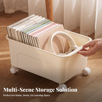 beneath-desk Book organizer Large Capacity beneath-desk Wheeled organizer Space Saving