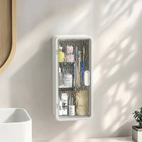 Transparent Bathroom Cabinet with Clear Door Sturdy Wall Mounted Storage Box Versatile Wall-Mounted Storage Bin Multi-Purpose for Vanity
