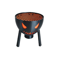 Halloween Decorative Electronic Fire Pit Lamp with Evil BBQ Grill Prop