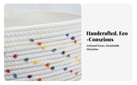 Woven Diaper Changing Basket Double Handle Design Cotton Rope Moses Basket Portable Baby Infant Bed Waterproof Cover