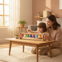 Wooden Percussion Toy Sturdy Toy with Metal Bells Educational Bells for Playroom, Classroom