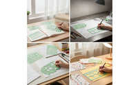 8 Pieces Accurate Geometric Drawing Templates Accurate Measuring Templates Metric Geometry Template Green for Students, Architects, Designers, School, Office, Desk