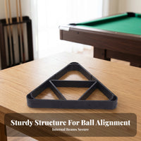 Internal Support Internal Supports 2-1/4 Inch Billiard Ball Rack Plastic 2-in-1 Billiard Rack Black Pool Table Ball Holder Molded