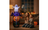 Outdoor Halloween Inflatable with Built-in Lights Lighted Halloween Decoration with Lights Giant Ornament Colorful for Garden