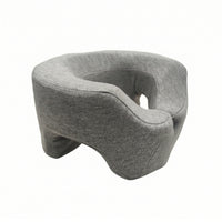 Contoured Face Sleeping Pillow Adjustable U-Shaped Pillow with Open Center Compact Textured for Travelers