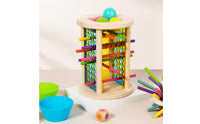 Colorful Wooden Stick-Pulling Game Multicolored Wooden Tabletop Game Perforated Balancing Stick Toy Compact for Children