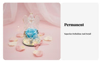 Figurine Floral Gift Box Included Glass with Timeless Handmade Keepsake Timeless Glass Cover for Mom, Birthday